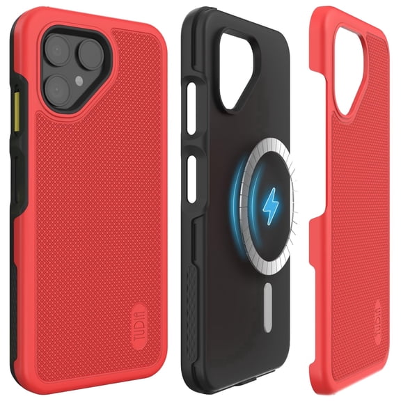 TUDIA MergeGrip Case for Fairphone 6, MagSafe Compatible, Red