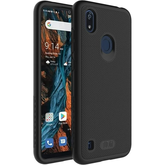 TUDIA MergeGrip Consumer Cellular Verve Connect Phone Case Z6103 Heavy Duty - Matte Black