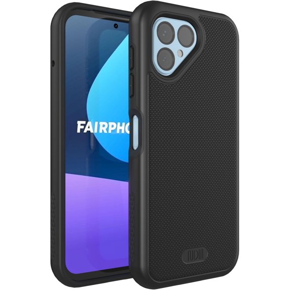 TUDIA MergeGrip Fairphone 5 Case 2023 Military Grade Dual Layer Cover - Matte Black