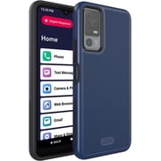 TUDIA MergeGrip Phone Case for TCL 40 XL / TCL 40T / Lively Jitterbug Smart 4 (2023) – Dual Layer Drop Protection, Non-Slip Grip, Shockproof Cover – Indigo Blue