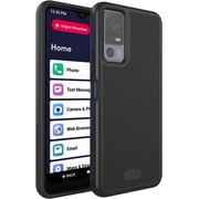 TUDIA MergeGrip Phone Case for TCL 40 XL / TCL 40T / Lively Jitterbug Smart 4 (2023) – Dual Layer Drop Protection, Non-Slip Grip, Shockproof Cover – Matte Black