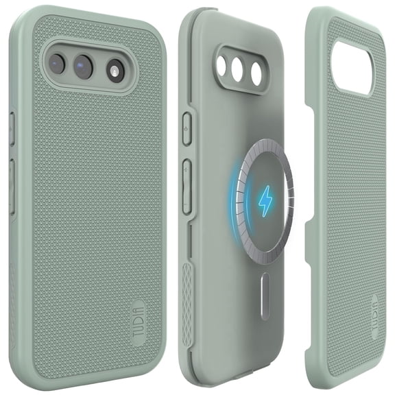 TUDIA MergeGrip for Google Pixel 10a Case, MagSafe Compatible Slim Dual Layer Shockproof Phone Cover, Green Lily