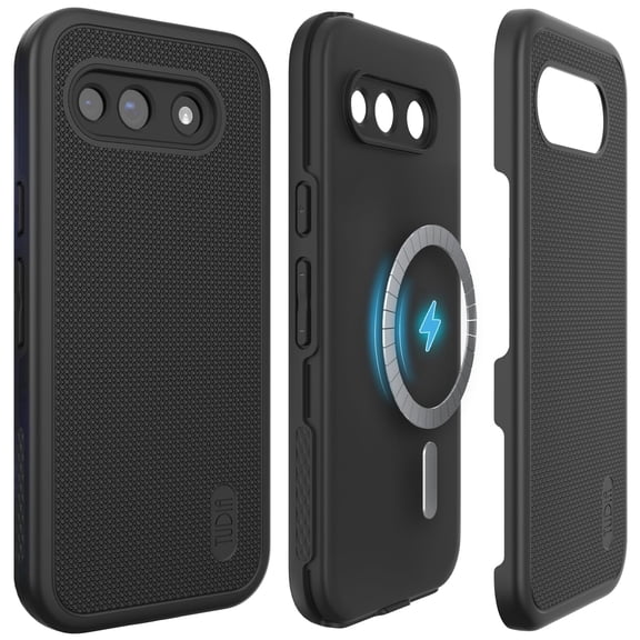 TUDIA MergeGrip for Google Pixel 10a Case, MagSafe Compatible Slim Dual Layer Shockproof Phone Cover, Black