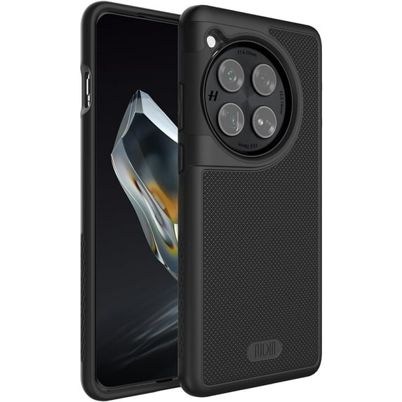 TUDIA MergeGrip Oneplus 12 Case 5G 2024 Dual layer Heavy Duty Tough - Matte Black