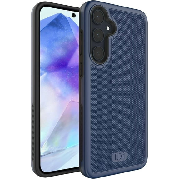 TUDIA MergeGrip Samsung Galaxy A55 5G Case 2024 Dual Layer Heavy Duty - Indigo Blue