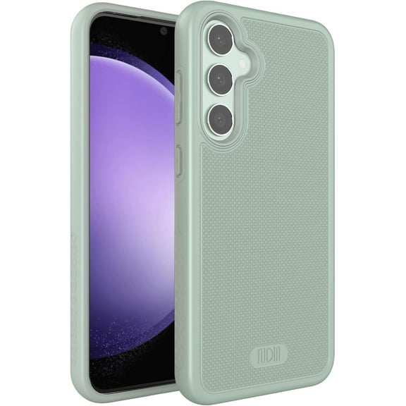 TUDIA MergeGrip Samsung Galaxy S23 FE Phone Case 2023 Dual Layer Heavy Duty - Green Lily