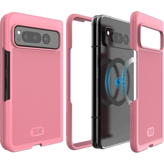 TUDIA MergeGrip V2 Google Pixel Fold Case 2023 Magsafe Compatible - Smokey Pink