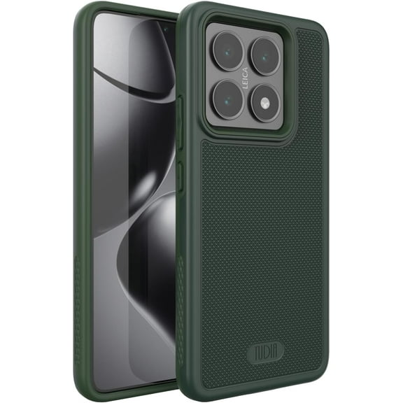 TUDIA MergeGrip Xiaomi 14T 5G Case Military Grade Drop Tested Dual Layer - Pine Green