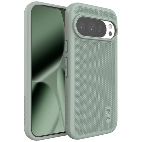 TUDIA MergeGrip Case for Google Pixel 10 / Pixel 10 Pro (2025), Dual Layer Shockproof Rugged Protective Cover, Green Lily