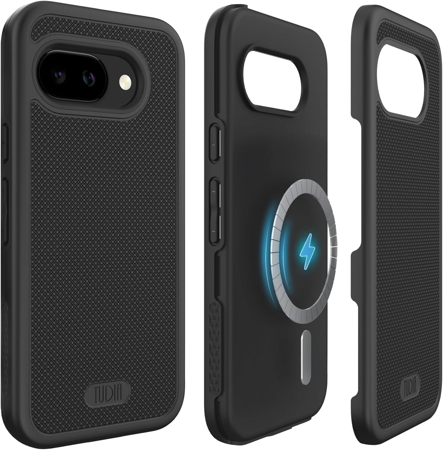 TUDIA MergeGrip for Google Pixel 9A Case 2025 MagSafe Compatible Cover - Black