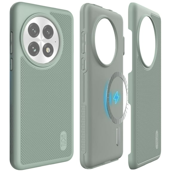 TUDIA MergeGrip for OnePlus 13 Case 5G 2025 - MagSafe Compatible Cover - Green Lily