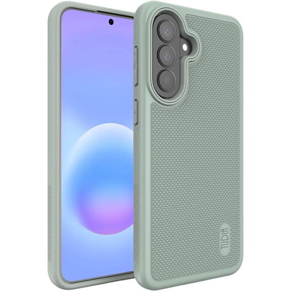 TUDIA MergeGrip for Samsung Galaxy A57 Case, Dual Layer Shockproof Protective Phone Cover, Slim Rugged Drop Protection, Green Lily