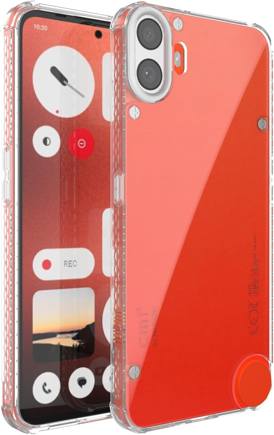 TUDIA SKN Designed for Nothing CMF Phone 1 Case - [Reinforced Corners] Slim  - Clear