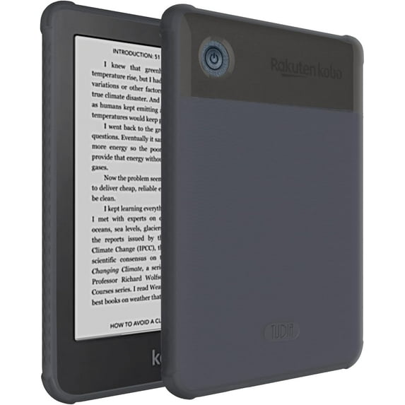 TUDIA SKN Kobo Clara 2E Case 6" Cover Reinforced Corners Anti-Yellowing - Frosted Black