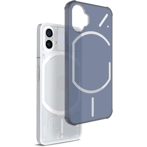 TUDIA Skn Case for Nothing Phone 1, Anti-Yellowing Semi-Transparent Cover - Frosted Blue
