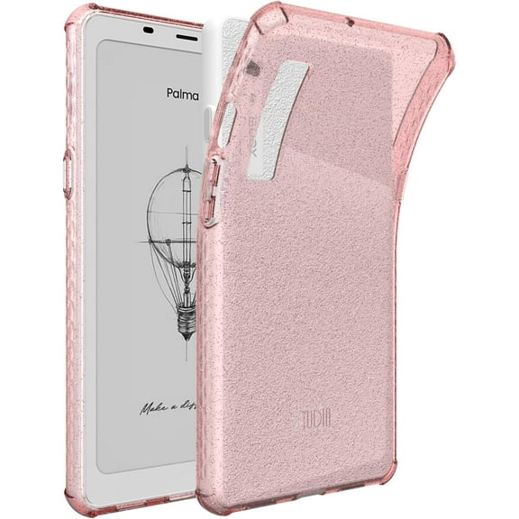TUDIA SKN Onyx Boox Palma 2 Case Back Cover Reinforced Corners Anti-Yellowing - Pink Glitter
