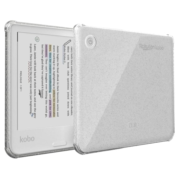TUDIA SKN for Kobo Libra Colour Case 2024 Reinforced Corner Anti-Yellowing - Clear Glitter