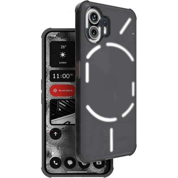 TUDIA SKN for Nothing Phone 2 Case Reinforced Corners Anti-Yellowing - Frosted Black