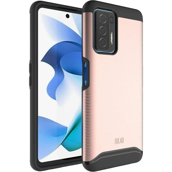 TUDIA Merge BLU F91 5G Case Dual Layer Heavy Duty Protective Cover - Rose Gold