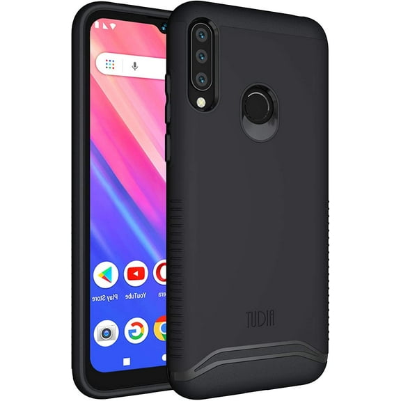 TUDIA Merge BLU VIVO XL6 / BLU V90 / BLU G80 Case Tough Heavy Duty - Matte Black