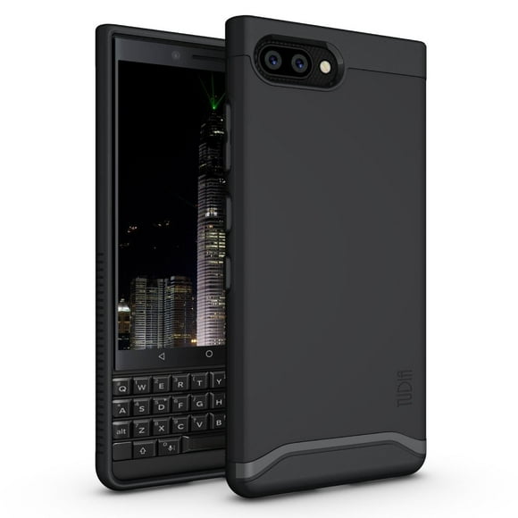 TUDIA for BlackBerry KEY2 Phone Case, [MERGE] Dual Layer Slim Tough Non-Slip Heavy Duty Case Cover (Matte Black)