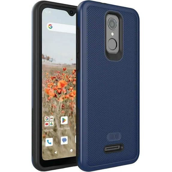 TUDIA MergeGrip Consumer Cellular Iris Connect Phone Case SH4650 Dual layer Slim Grip - Indigo Blue