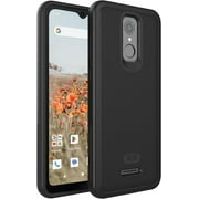 TUDIA for Consumer Cellular Iris Connect SH4650, [MergeGrip] Dual Layer Slim Grip Heavy Duty Case Cover (Matte Black)