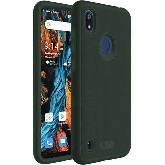TUDIA MergeGrip Consumer Cellular Verve Connect Phone Case Z6103 Heavy Duty - Pine Green