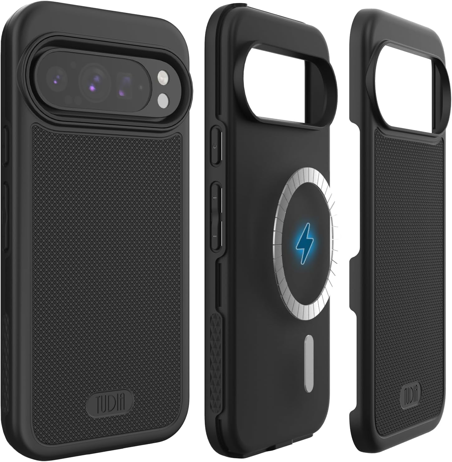 TUDIA MergeGrip Magsafe Compatible Google Pixel 9 Case / Pixel 9 Pro Case - Matte Black