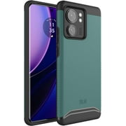 TUDIA Merge Motorola Edge 2023 Case Dual layer Slim Raised Edge Shockproof Heavy Duty - Hunter green