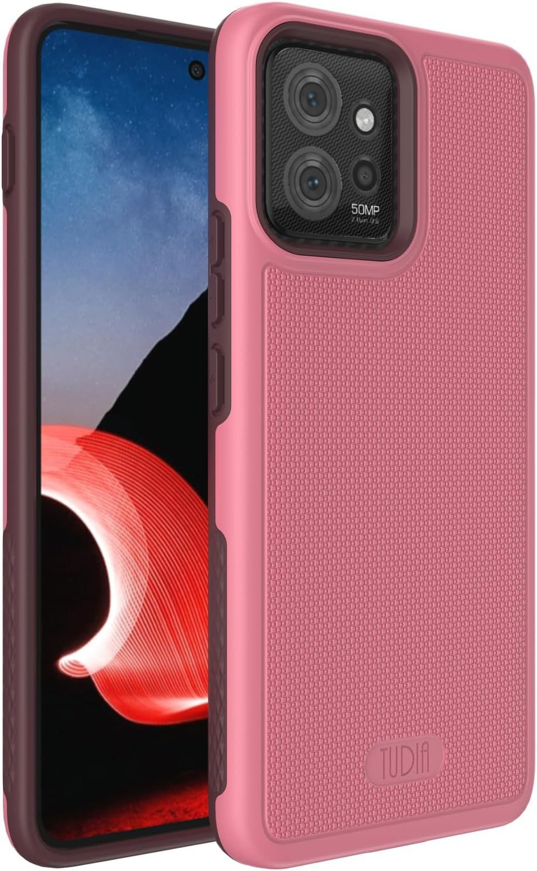 TUDIA MergeGrip Motorola ThinkPhone Case 2023 Dual Layer Screen and Camera Protection Smokey