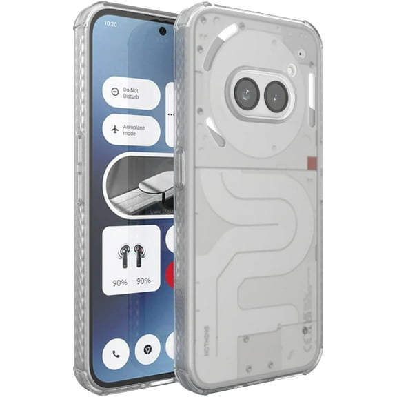 TUDIA SKN Nothing Phone (2a) / (2a) Plus Case Semi-Transparent Matte TPU - Frosted Clear
