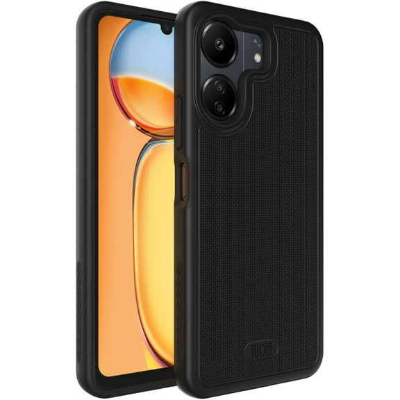 TUDIA MergeGrip Redmi 13C Case 4G / Xiaomi Poco C65 Case Heavy Duty Cover - Matte Black