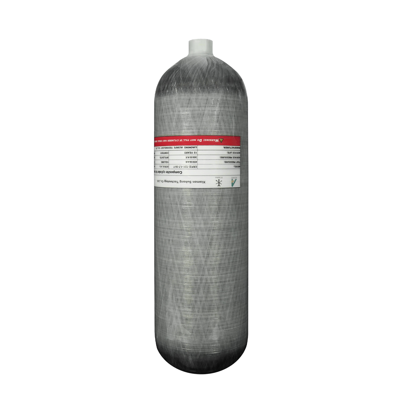 TUDIVING 4.7L Diving Tank, 4500Psi/300Bar Carbon Fiber Scuba Tank, Air Tank for Pcp Air Rifle Scuba Tank M18*1.5
