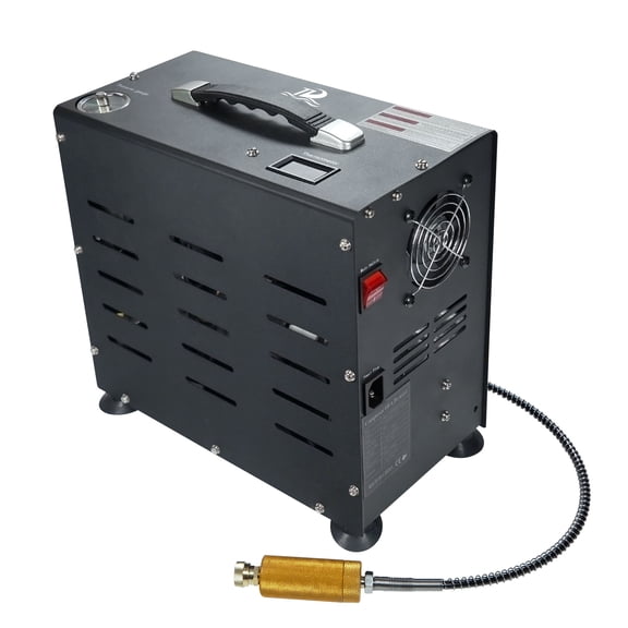 TUDIVING 4500 PSI PCP Air Compressor, 800W Dual-Cylinder Auto Stop, Built-In Fan Cooling