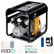 TUDIVING 4500 PSI PCP Air Compressor, Dual-Cylinder Auto Stop, Built-In Water & Fan Cooling