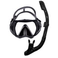 thumbnail image 1 of TUDIVING Snorkeling Mask Set for Adults, Mask and Snorkel Combo for Beach, Pool and Travel, Black, 1 of 7