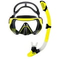 thumbnail image 1 of TUDIVING Snorkeling Mask and Snorkel, Diving Mask Set Adult, Snorkeling Combo, Yellow, 1 of 7