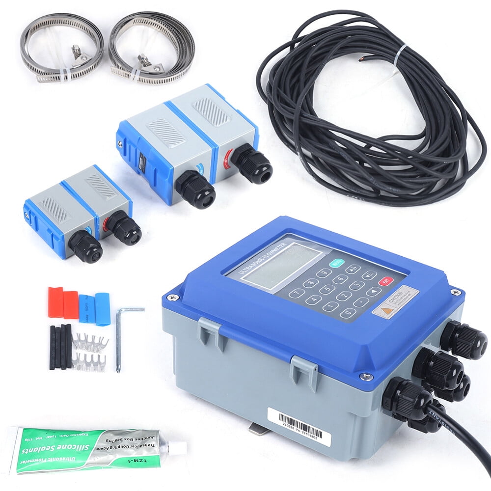 TUF-2000B Ultrasonic Flow Meter Wall-Mount Liquid Flowmeter TS-2 TM-1 ...