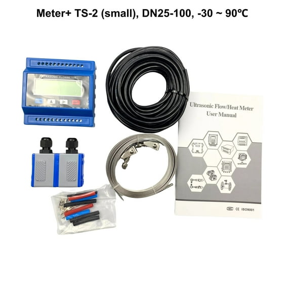 TUF-2000M Water Flow Meter TS-2(DN15~DN100) TM-1 TL-1-HT(-30~160) High-Tem Ultrasonic E Sensor Digital Liquid Flowmeter ,Accurate Measurements