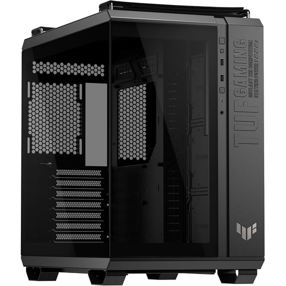TUF Gaming GT502 Horizon ATX Mid-Tower PC Case, Boundless Panoramic Design, Dual-Chamber, Tool-Free Side Panels, Front USB 10 Gbps Type-C, 2 Year Warranty