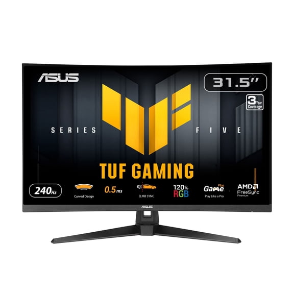 TUF VG32VQM5AZ 32" Class Full HD Curved Screen Gaming LED Monitor, 16:9, Black