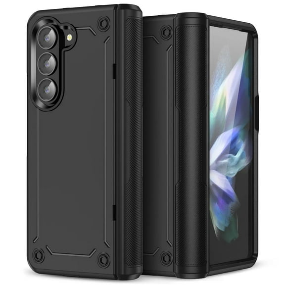 TUFF Drop Proof Hybrid Armor Case with Hinge Protection for Samsung Galaxy Z Fold 6 - Black