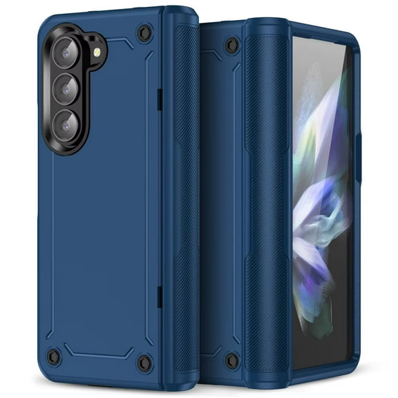 TUFF Drop Proof Hybrid Armor Case with Hinge Protection for Samsung Galaxy Z Fold 6 - Blue