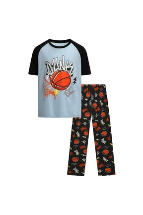 Boys Pajama Set Short Sleeve Sleep Shirt and Pajama Pants Sleepwear 2 Piece