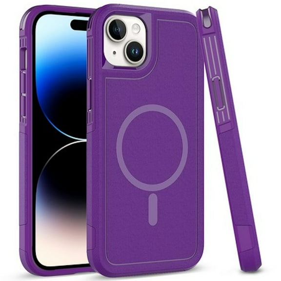 TUFF Hybrid Armor Case with MagSafe for iPhone 15 - Purple
