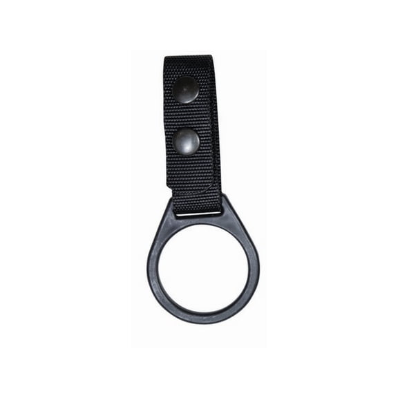 TUFF Products Flashlight Ring Strap Fits 2.25in Duty Belt, Black Nylon, D Cell Flashlights
