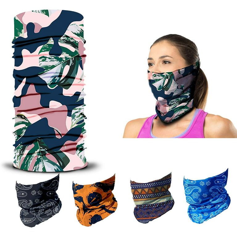 TUFF Sports Face Mask Headwear - Works as Fishing Sun Mask, Neck Gaiter,  Bandana (ISLAND CAMO)