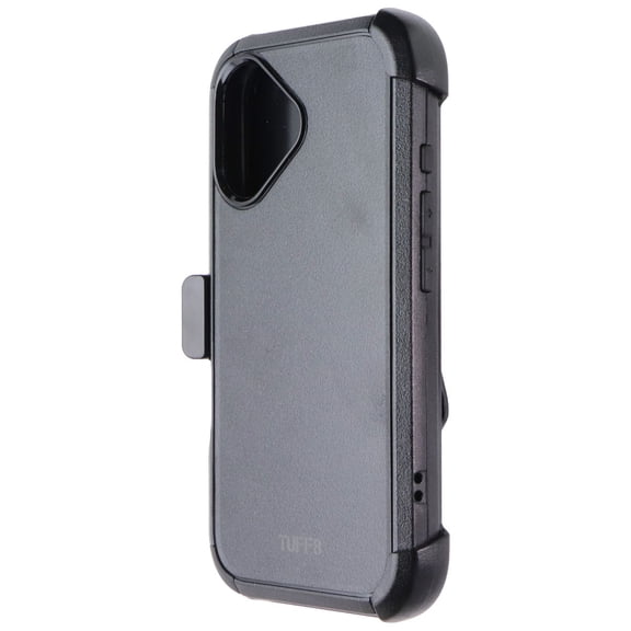 TUFF8 Impact PLUS Case with Holster for MagSafe for Apple iPhone 16 - Black