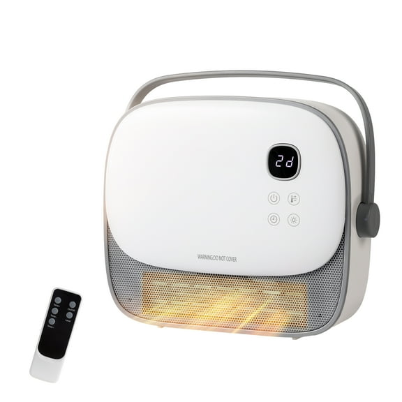 TUFFIOM 1500W Wall Heater with Towel Bar, Freestanding & Wall-Mounted Electric Space Heater with Remote Control, 12H Timer, PTC Heating Elements, for Indoor Use, Bedroom, Office, Home